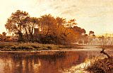 Thames Canvas Paintings - The Last Gleam, Wargrave on Thames